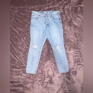 Old Navy Sky Blue Straight Leg Jeans